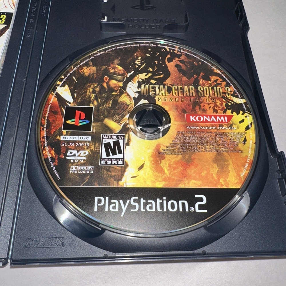Metal Gear Solid 3 Snake Eater (PlayStation 2 PS2, 2004) CIB Complete Near Mint - Picture 4 of 5